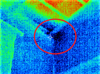 漏水の赤外線調査の写真（雨漏り防水センター）